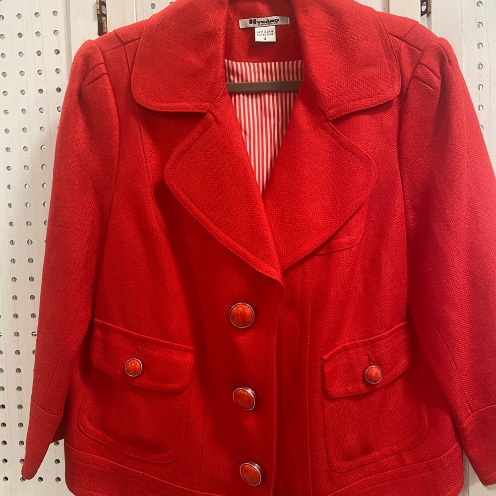 Peter Nygard Red Women's Blazer